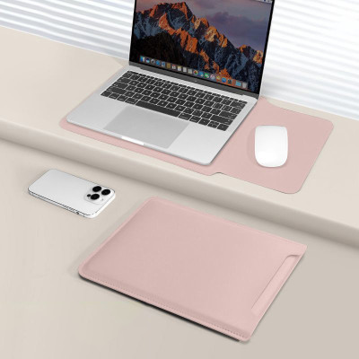 Túi bao da chống sốc dành cho má tính, macbook, laptop, ipad, surface kiêm tấm lót di chuột chống nước - Hàng chính hãng