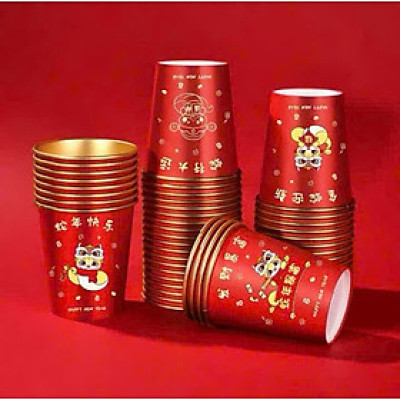 Sét 50 ly giấy dùng một lần mẫu mới chịu nhiệt tốt mẫu mã đẹp 250ml