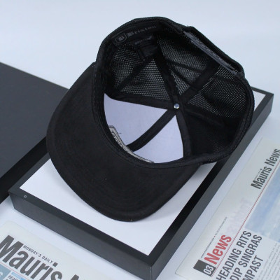 Nón kết lưỡi (hiphop) mỏ da lộn, mũ snapback kaki phối mỏ phong cách thể thao thêu chữ BRIXTON