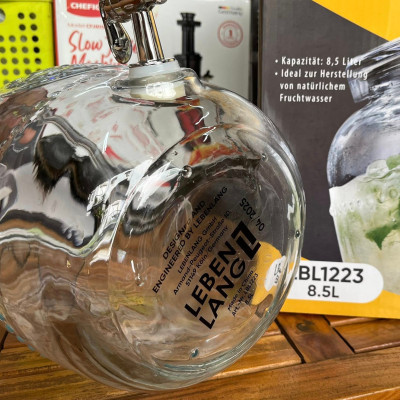 Bình ngâm thuỷ tinh có vòi rót Inox Aus Glas LBL1223 dung tích 8.5L chuẩn Đức