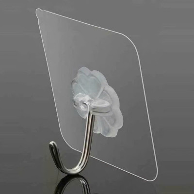 Móc dán tường treo đồ trong suốt, miếng dán siêu dính siêu bền