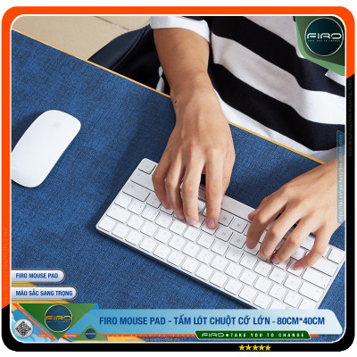 Lót Chuột FIRO - Pad Chuột FIRO - Miếng Lót Chuột Cỡ Lớn 80cmx40cm - Chất Liệu Da PU Cao Cấp - Tấm Lót Chuột Sử Dụng 2 Mặt Tiện Lợi - Chống Nước, Chống Nhăn, Chống Bám Bụi, Thiết Kế Sang Trọng - Hàng Chính Hãng