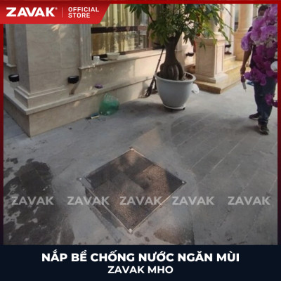 Nắp bể ngầm chống nước ngăn mùi inox ZAVAK MHO-60 / KT 60x60cm, lát gạch 1,5cm/ tải tối đa 600kg
