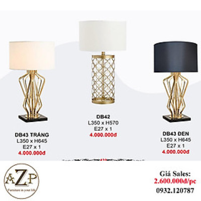 AZP - ĐÈN ĐỨNG / ĐÈN TRANG TRÍ / ĐÈN PHÒNG KHÁCH AZP-DB42 / DB43 phong cách đương đại, hàng nhập khẩu AZP