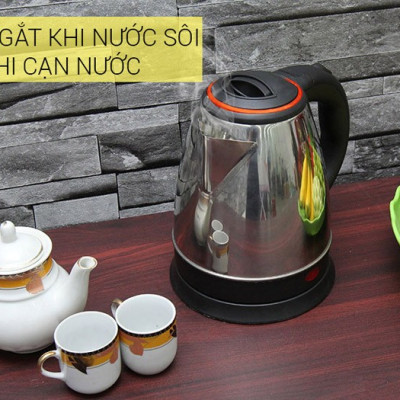 Ấm Siêu Tốc Điện Inox 1.8 lít - Hàng Chính Hãng