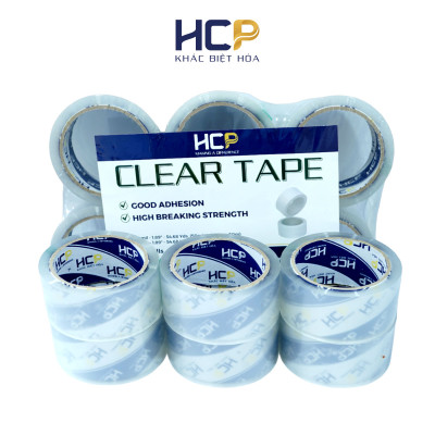 Băng keo trong HCP Siêu Dính 50m Độ Bền Đứt Cao Niêm Phong Chắc Chắn