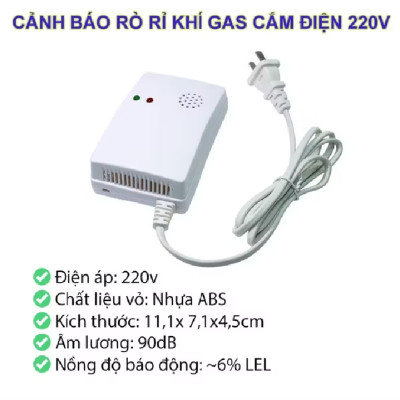 Thiết bị báo động rò rỉ gas nhỏ gọn âm thanh lớn