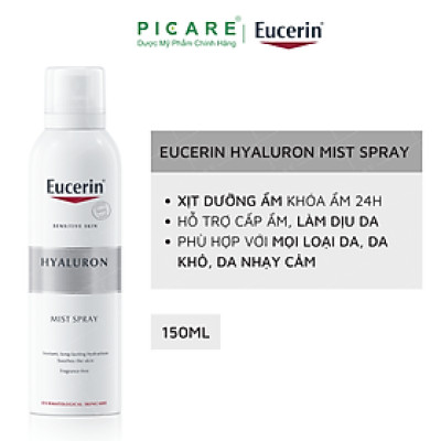 Xịt Khoáng Dưỡng Ẩm Eucerin Cho Da Nhạy Cảm Hyaluron Mist Spray 150ml