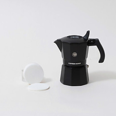 Combo bình moka nhôm 2 cup 90ml màu đen CAFE DE KONA