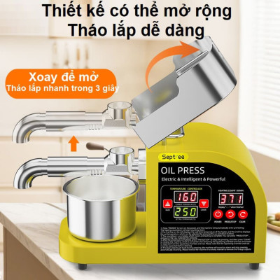Máy ép dầu ăn thực vật dùng trong gia đình thương hiệu Mỹ cao cấp Septree X6 - Công suất 1150W - Hàng chính hãng (BH 1 NĂM)