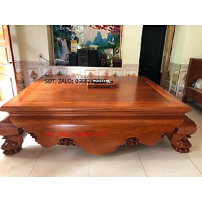 Sập gụ Nam Phi dạ trơn giá tận xưởng kt 1m8 x 2m2