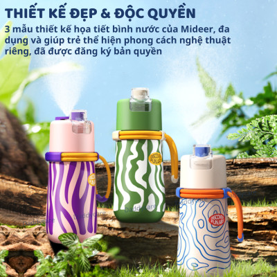 Bình nước thể thao tập gym có thể xịt khoáng Mideer Portable Spray Cup