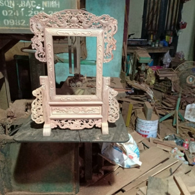 Khung ảnh thờ bằng gỗ hương kt lồng ảnh 21×31cm