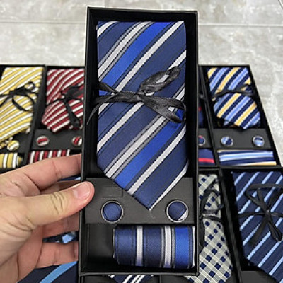 Cà vạt nam quà tặng cho người thân Noel và năm mới 2022 Giangpkc hộp dài