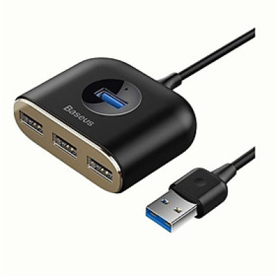 Bộ HUB Baseus Square Round 4 in 1 chia cổng USB (CAHUB-01)- hàng chính hãng
