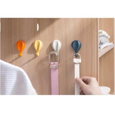 Móc Treo Hình Khinh Khí Cầu Nhiều Màu, Móc Dán Tường Đa Năng, Móc Nhựa, Kiểu Dáng Dễ Thương