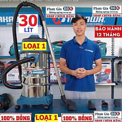 [chính hãƞg] Máy Hút Bụi Công Nghiệp 30L NAKAWA - Công Suất 1600W - Motor Dây Đồng (Bảo Hành 1 Năm)