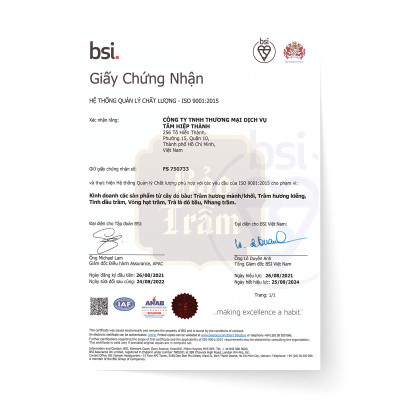 Trầm Hương Khoanh 4 Giờ – Hộp Vàng 18 Miếng | Bảo Trầm | Thơm Sâu Tự Nhiên, Không Hóa Chất