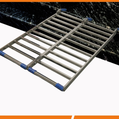 CẦU ĐI XE MÁY GHÉP ĐÔI INOX . kt 95x80 cm