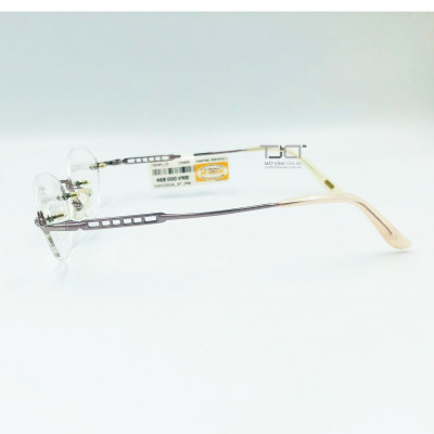 Gọng kính nữ, khoan ốc, phom tròng hình oval, màu bạc, chính hãng essentials E5054L-BT-PNK