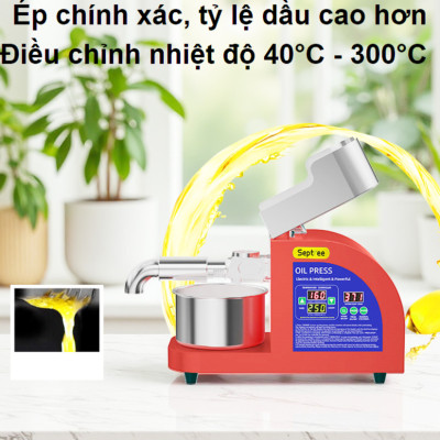 Máy ép dầu ăn thực vật chuyên nghiệp nâng cấp hoàn toàn mới thương hiệu Mỹ cao cấp Septree X10 1400W - Hàng nhập khẩu (BH 1 NĂM)