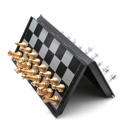 Bộ bàn cờ vua 25cm loại cao cấp Henrysa - Quân cờ màu Vàng - Bạc