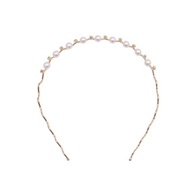 Bờm tóc đính đá Hàn Quốc, bờm tóc đính ngọc trai nhân tạo đẹp xinh xắn dễ thương Hanabi BT02