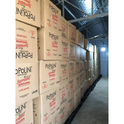 Combo 6 bịch tã dán POPOLINI size S 72 miếng dành cho bé 3-6kg