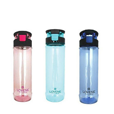 Bình Nước Nhựa Thể Thao Ấn bật nắp Lovene dung tích 730ml DHXL-1715 màu sắc, có lõi lọc