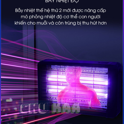 Đèn bắt muỗi, đèn diệt côn trùng, máy diệt ruồi tự động bằng sóng ánh sáng, máy bắt muỗi có lưới bảo vệ an toàn, sử dụng tại nhà, cơ quan trường học, quán ăn