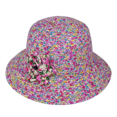 Nón nữ vành rộng 7cm mũ tai bèo mũ vành tròn cao cấp được gắn nhiều mẫu hoa khác nhau thiết kế riêng biệt