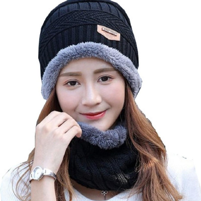 Bộ mũ len, nón len và choàng cổ cao cấp A079