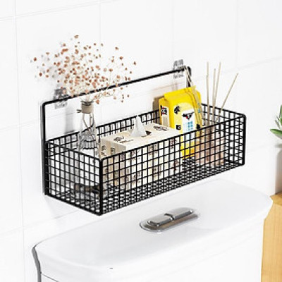 Kệ Lưới Đựng Đồ Nhà Tắm Dán Tường - Kệ Nhà Tắm- Kệ Để Bồn Cầu - Tiện Lợi Dùng Cho Mọi Vị Trí - Kèm 2 Miếng Dán Siêu Dính