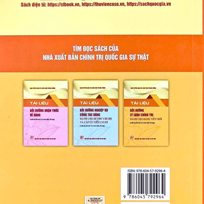 Tài liệu Bồi dưỡng lý luận chính trị dành cho đảng viên mới ( Xuất bản lần thứ 23 có sửa chữa, bổ sung) (bản in năm 2025)