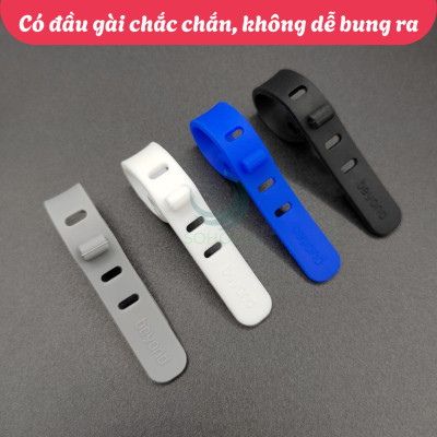 Dây buộc cáp silicon thông minh Dây quấn gọn cáp sạc mini Kẹp buộc dây cáp tái sử dụng Dây cố định cáp điện thoại đa năng Kẹp gọn dây tai nghe & sạc Dây quấn silicon nhiều màu-Hàng nhập khẩu