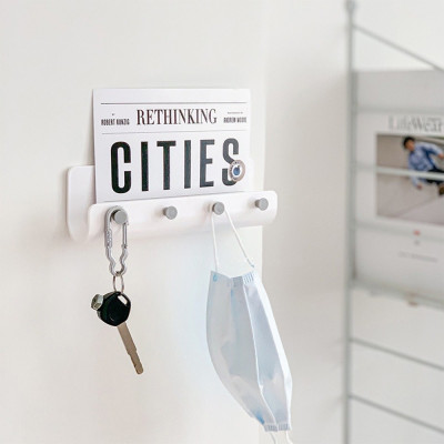 Giá Dán Tường Để Đồ Tiện Dụng, Móc Treo Đồ: Chìa Khóa, Điện Thoại, Đồ Dùng Cá Nhân, Sử Dụng Miếng Dán 3M. TakyHome 4002