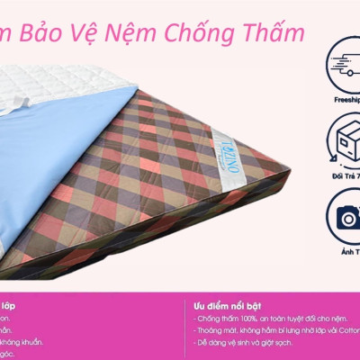 TẤM LÓT CHỐNG THẤM BẢO VỆ NỆM HÀNG KHÁCH SẠN CAO CẤP 1M/1M2/1M4/1M6/1M8/2M/2M2