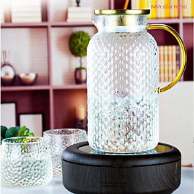 BÌNH ĐỰNG NƯỚC THỦY TINH CHỊU NHIỆT CAO CẤP VÂN TĂM - VD720