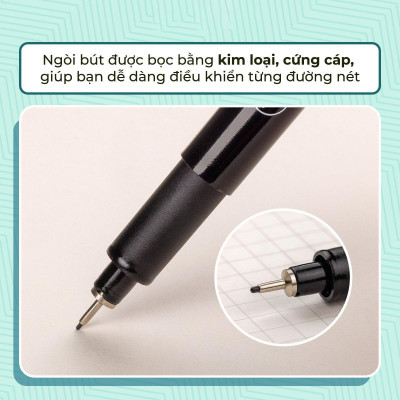 Bút Kim Kỹ Thuật 0.3 mm - Drawing Pen - Colorkit DW-C002 - Mực Đen