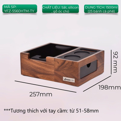 Feepie bàn đế nén cà phê đa năng gỗ óc chó Nam Mỹ