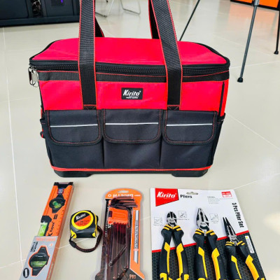 Combo Đồ Nghề Sửa Chữa Chuyên Dụng – Túi Đựng 20in + Bộ Kìm CRV + Lục Giác + Thước Đo – Hỗ Trợ Thợ