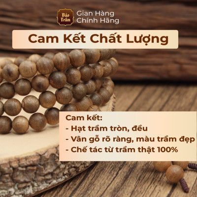  Vòng Trầm Hương 16.5 ly – 13 Hạt – Cao Cấp | Bảo Trầm – Trầm Tự Nhiên Nguyên Khối, Hương Trầm Đậm – Phong Thủy Hộ Thân