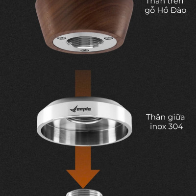 Feepie OCD san phẳng bề mặt cà phê hình chóp núi gỗ Hồ Đào