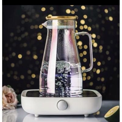 BÌNH THỦY TINH CHỊU NHIỆT ĐỰNG NƯỚC CÁO CẤP ÁNH VÀNG SANG TRỌNG 1,8L - VD97