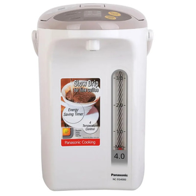 Bình Thủy Điện Panasonic NC-EG4000CSY 4 Lít - Xuất xứ Thái Lan - Dung tích 4L, Công suất 700W, Ruột bình phủ carbon hạt nổi, Chức năng hẹn giờ và tẩy cặn- Hàng Chính Hãng - Bảo Hành 12 Tháng