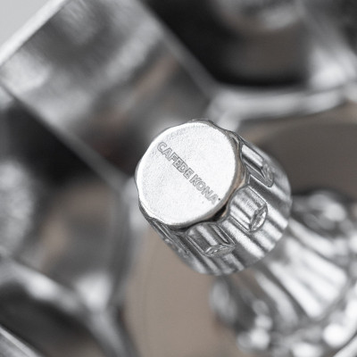 Bình moka nhôm 2 cup 90ml màu đen CAFE DE KONA