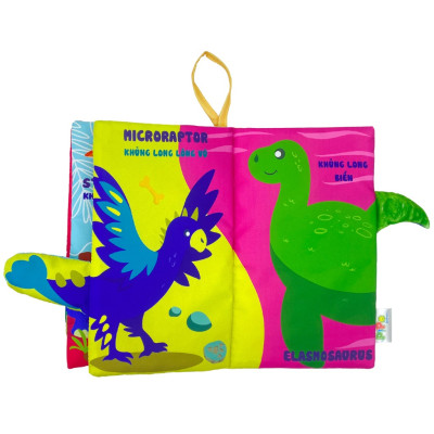 Sách Vải Tương Tác Cho Bé Đoán Đuôi Con Vật - Thế Giới Khủng Long