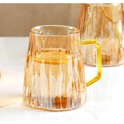 BỘ BÌNH ĐỰNG NƯỚC UỐNG THỦY TINH KÈM 6 CỐC VÂN SẦN VÀNG CHỊU NHIỆT LÊN TỚI 400 ĐỘ C