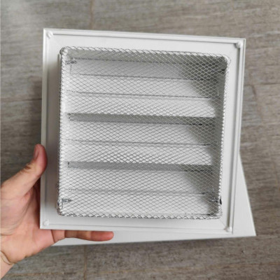 cửa gió louver nan Z 200x200 kèm lưới chắn côn trùng lắp thông gió tránh hắt mưa