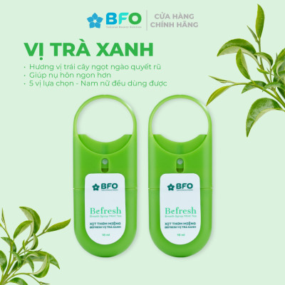 Combo 2 Xịt Thơm Miệng Befresh Cho Hơi Thở Thơm Mát Chỉ Trong 3 Giây Dung Tích 10ml